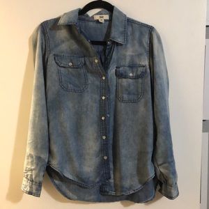 Jean button up top